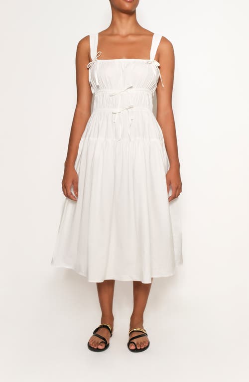 The Lulo Project Bahia Tie Sleeveless Midi Dress