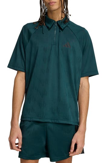 Adidas Originals Adidas Stadium Jacquard Polo In Green