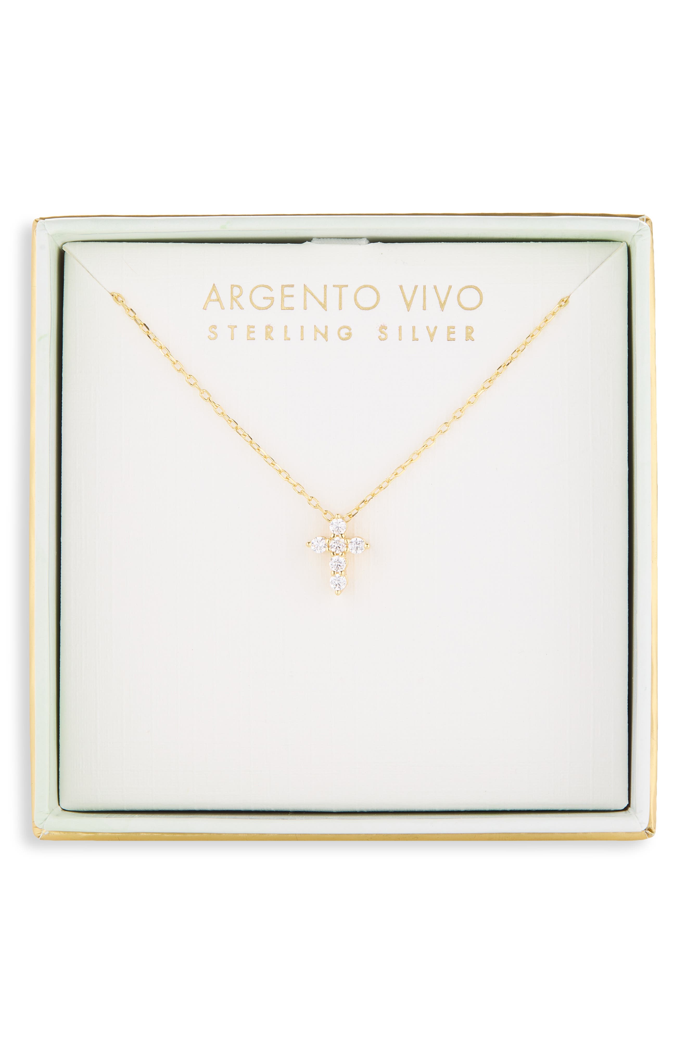 Cubic Zirconia Cross Pendant Necklace