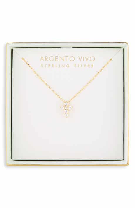 Cubic Zirconia Cross Pendant Necklace