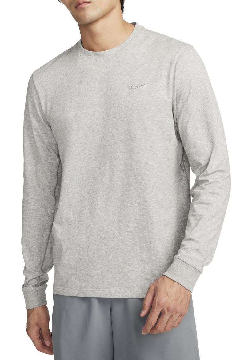 Dri-FIT Primary Long Sleeve T-Shirt, Main, color, 063 D GR H/SMKGRY
