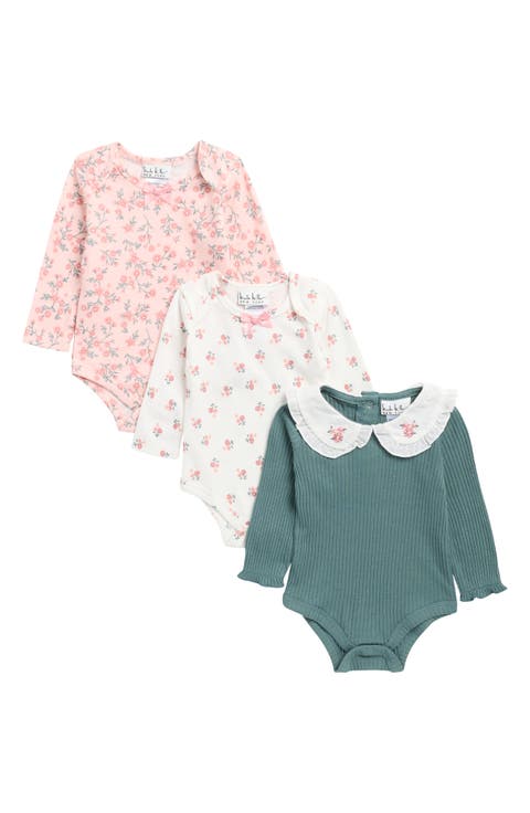Kids' 3-Pack Long Sleeve Bodysuits