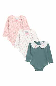 Kids' 3-Pack Long Sleeve Bodysuits
