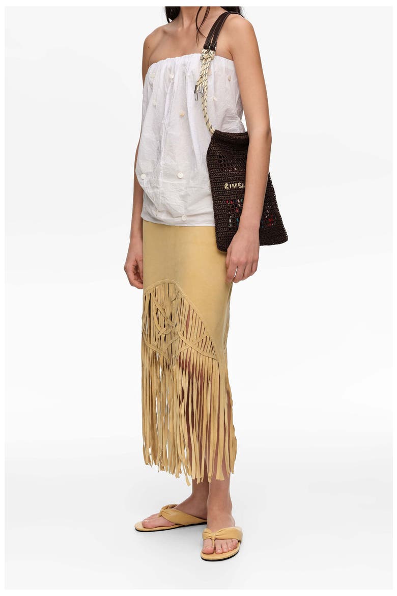 Ruched Strapless Top, Alternate, color, WHITE