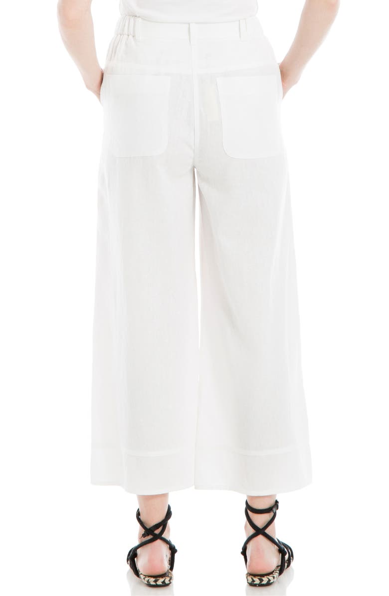 MAX STUDIO Wide Leg Linen Blend Crop Pants, Alternate, color,