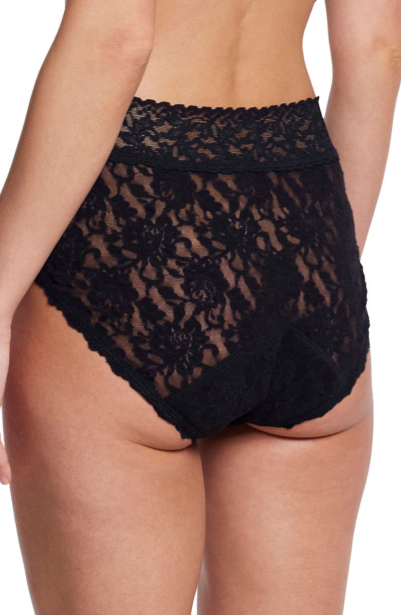 Hanky Panky x Saalt Signature Lace<sup>®</sup> Leakproof French Briefs, Alternate, color, Black