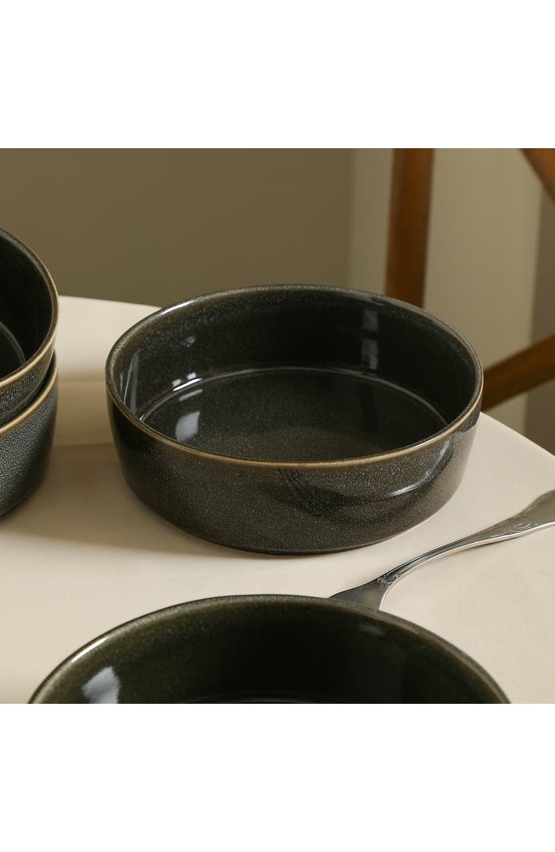 Stone Lain Eden Stoneware 4-Piece Pasta Bowl Set, Alternate, color, Charcoal Grey