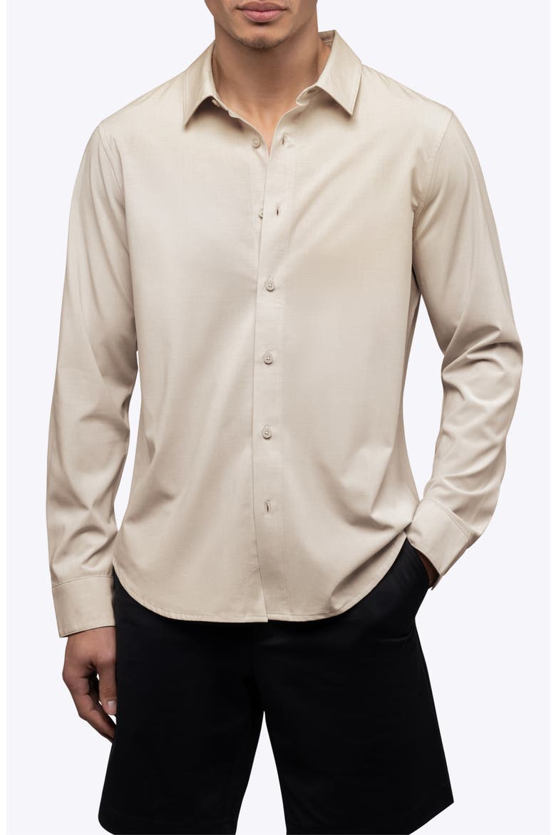 Soho Long Sleeve Button Up Shirt, Main, color, SAND DUNE