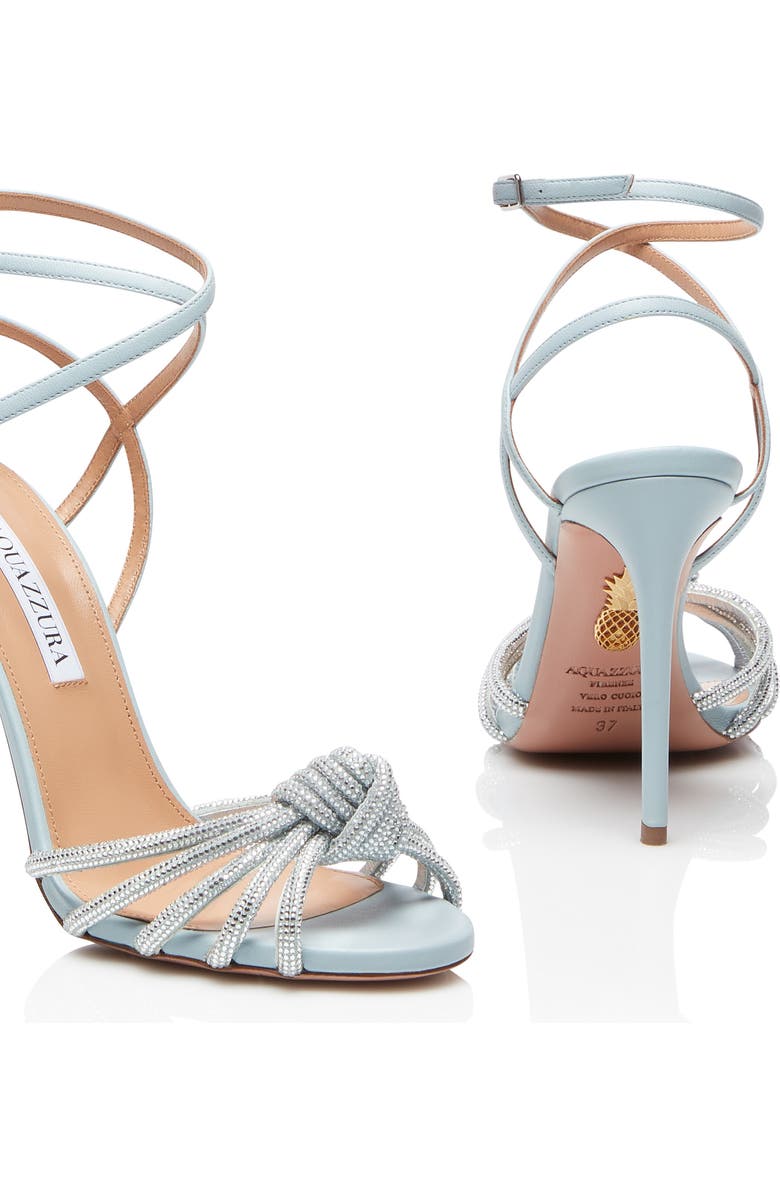 Aquazzura Celeste Crystal Embellished Ankle Strap Sandal, Alternate, color,