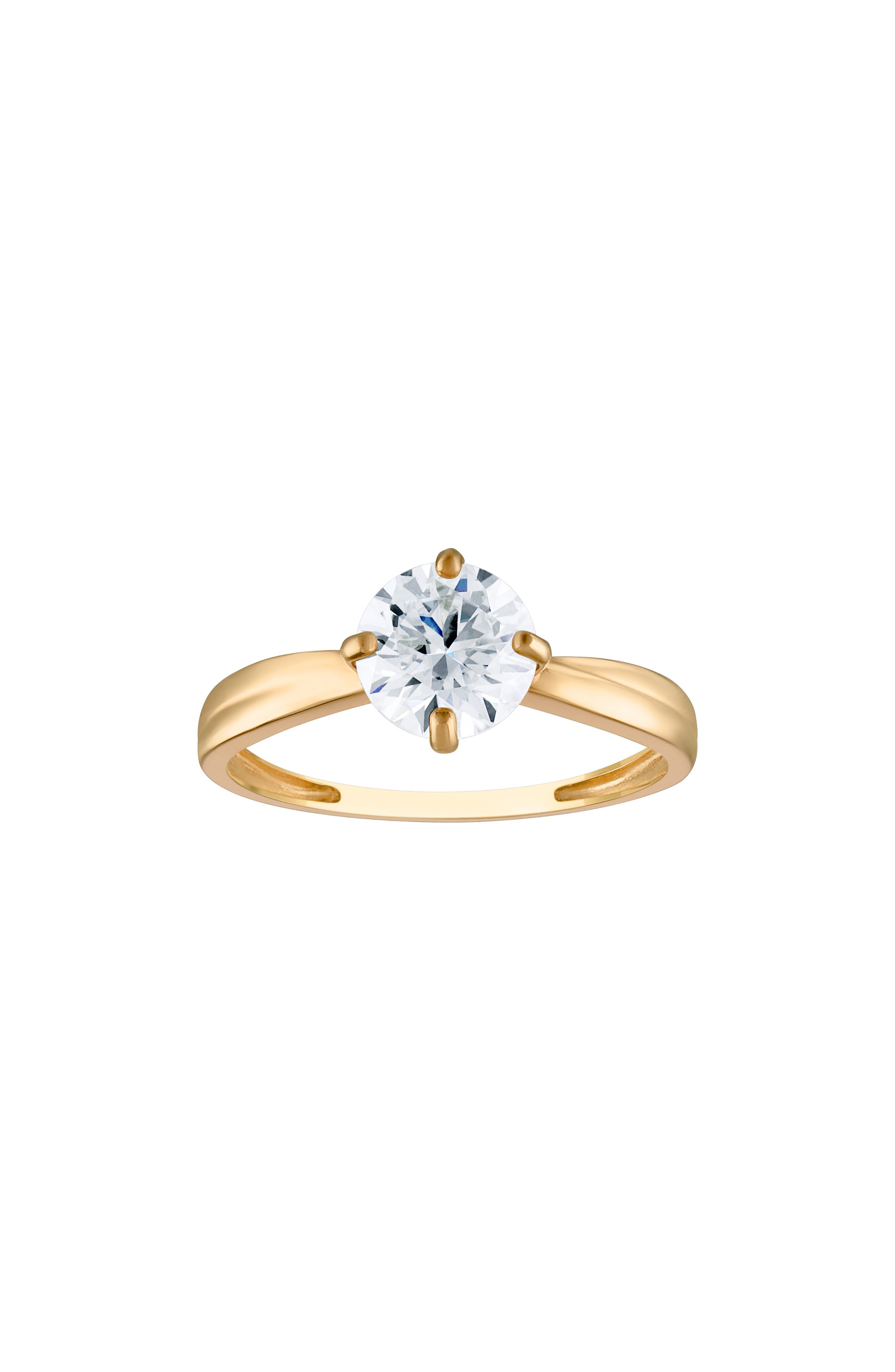 FUZION CREATIONS Moissanite Solitaire Ring