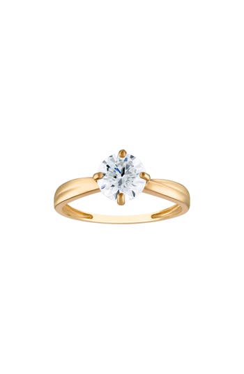 Fuzion Creations Moissanite Solitaire Ring In Yellow