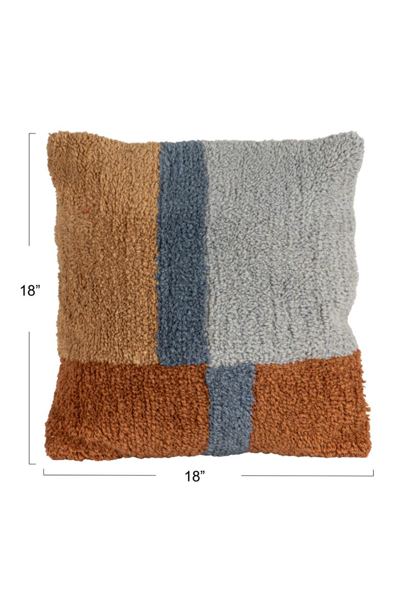 Terra Firm Woolen Harmony Pillow, Multicolor, Alternate, color, Blue