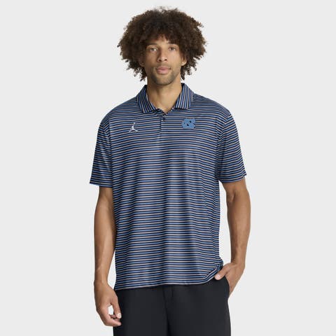 Men
s Jordan Brand Carolina Blue North Carolina Tar Heels 2025 Coaches Premium Tour Stripe Dri-FIT Polo