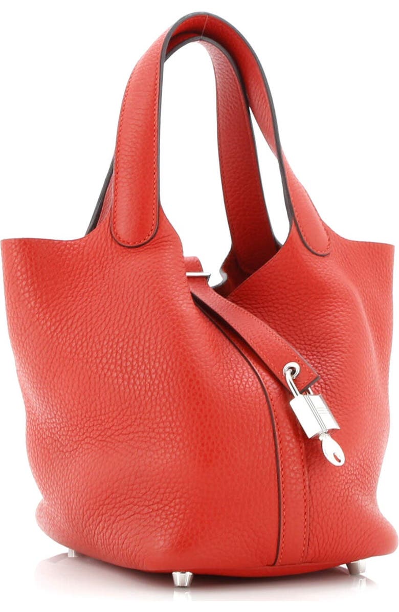 Pre-Owned Hermes Picotin Lock Bag Clemence PM, Alternate, color, Rouge Tomate