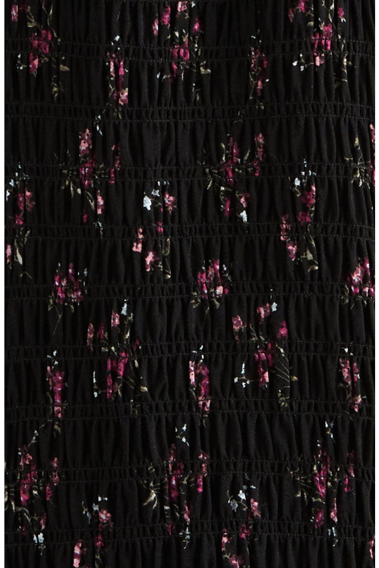 Kids' Smocked Dress, Alternate, color, BLACK CLIMBING FLORAL