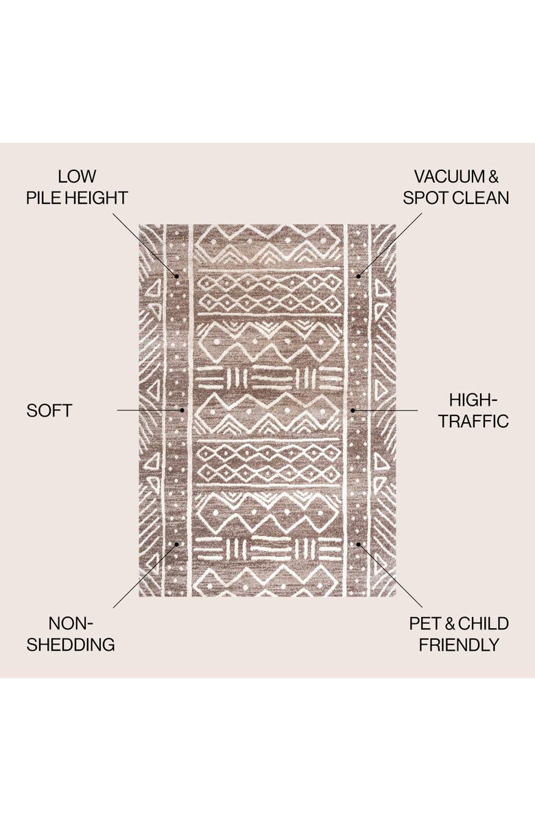 JONATHAN Y Amanar Geometric Area Rug, Alternate, color, Brown/Ivory