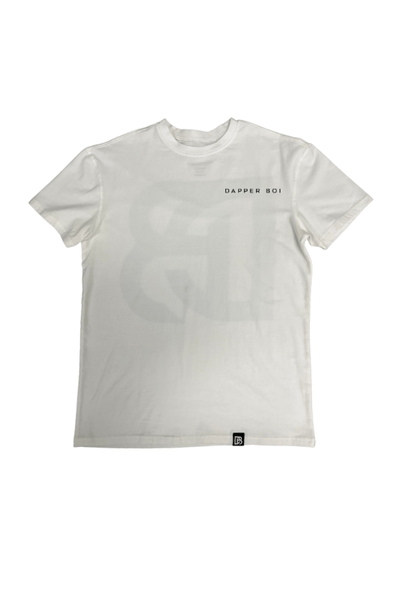 White DB Drop Shoulder Tee, Alternate, color, White