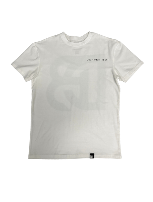 Dapper Boi White Db Drop Shoulder Tee In White