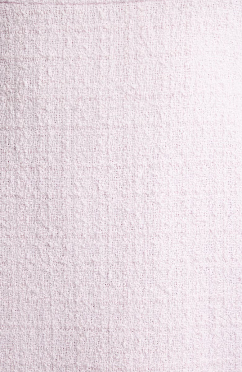 LoveShackFancy Willamina Lace Detail Cotton Blend Tweed Minidress, Alternate, color, Parasol Blush