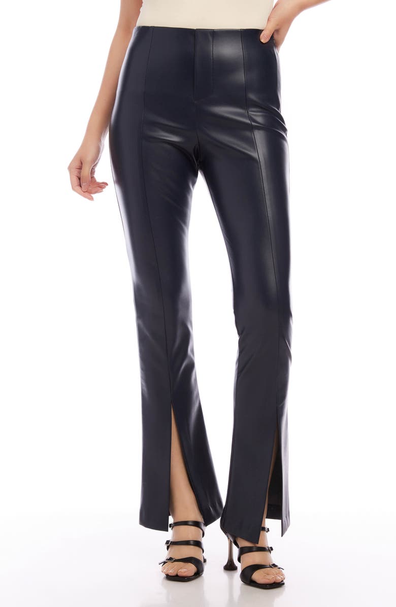 FIFTEEN TWENTY Front Slit Faux Leather Pants, Alternate, color,