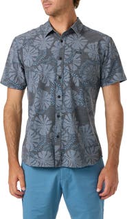 O'Neill UPF Slub Standard Short Sleeve Performance Button-Up Shirt