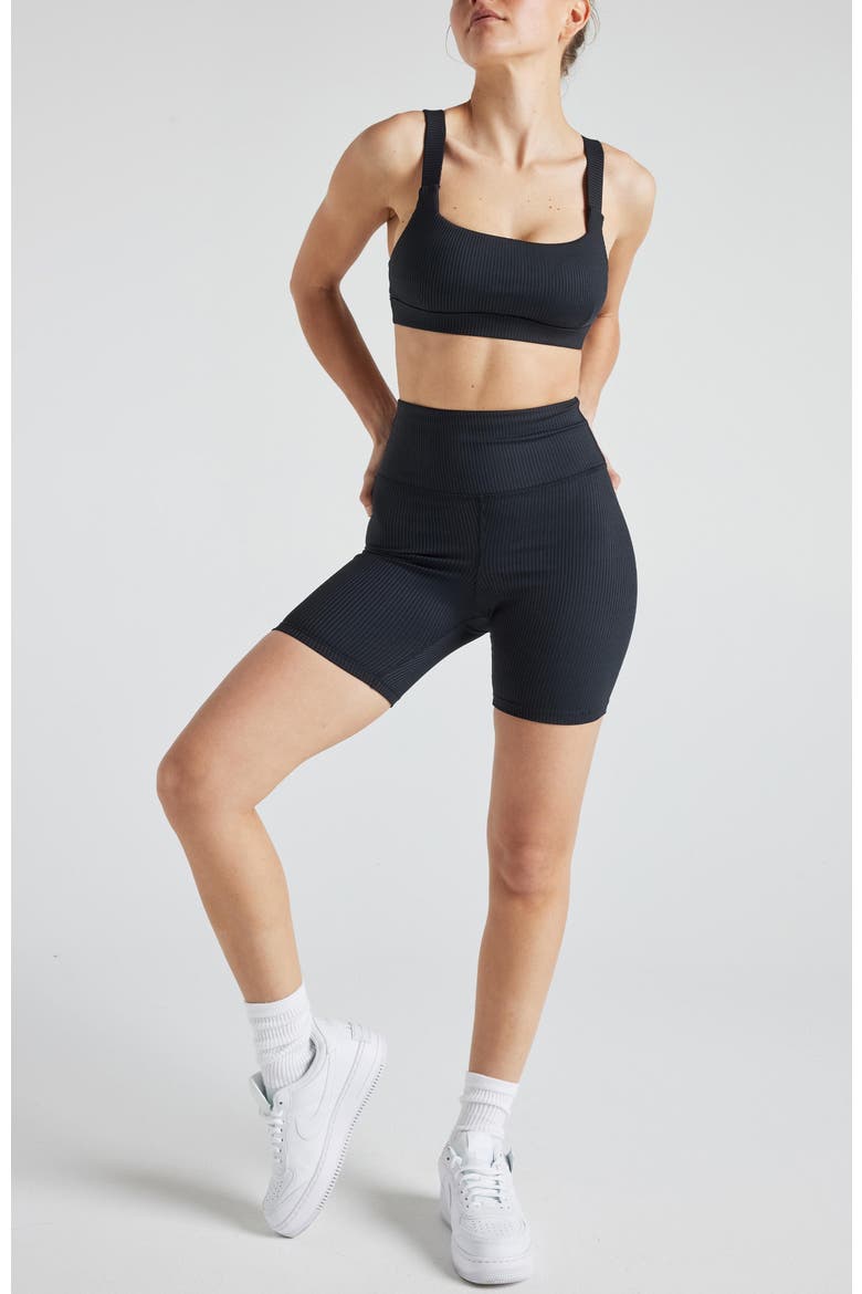 Renew Rib Biker Short, Alternate, color, Black