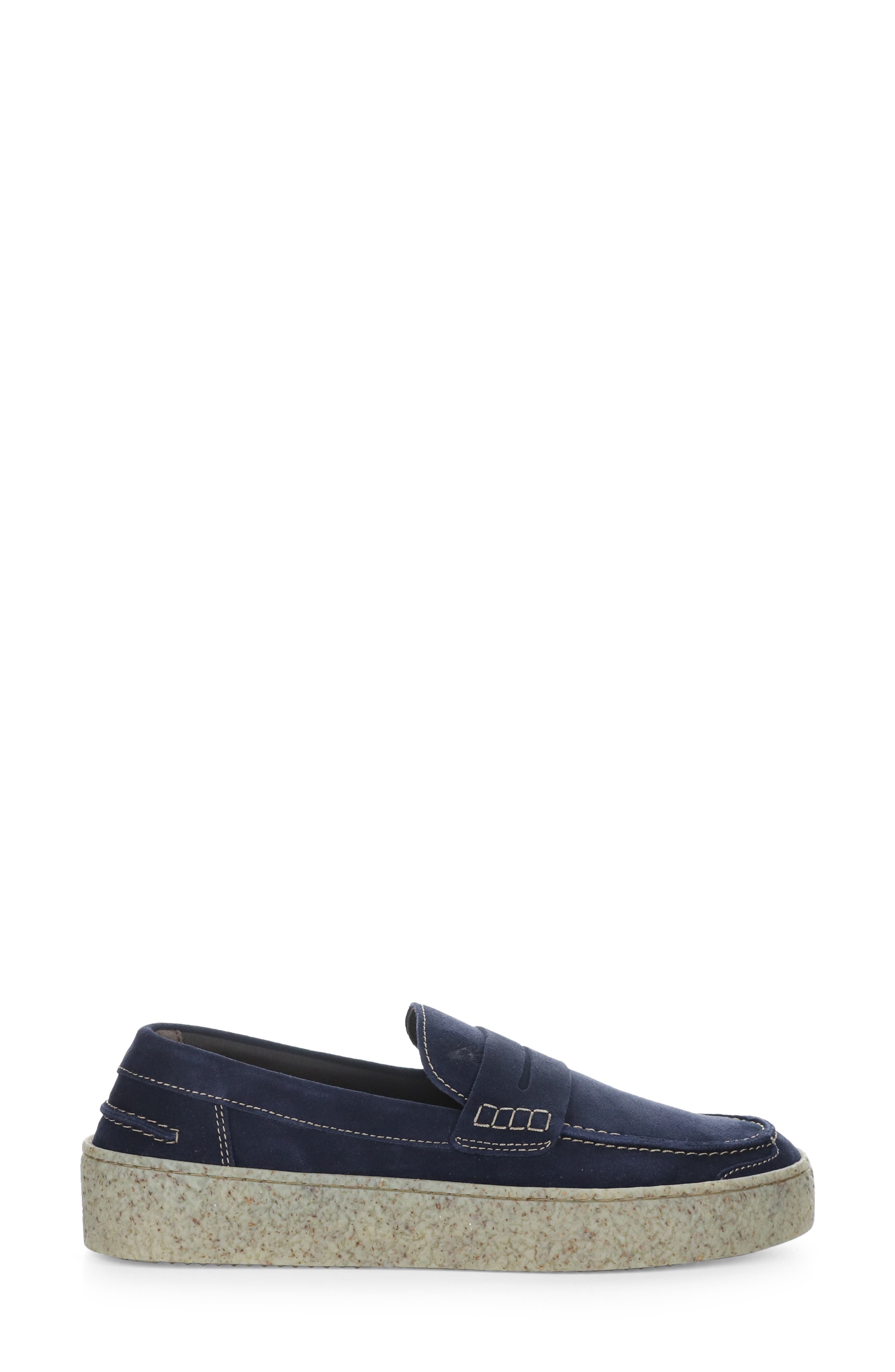 Fly London Roel Penny Loafer, Alternate, color, Navy Oil Suede