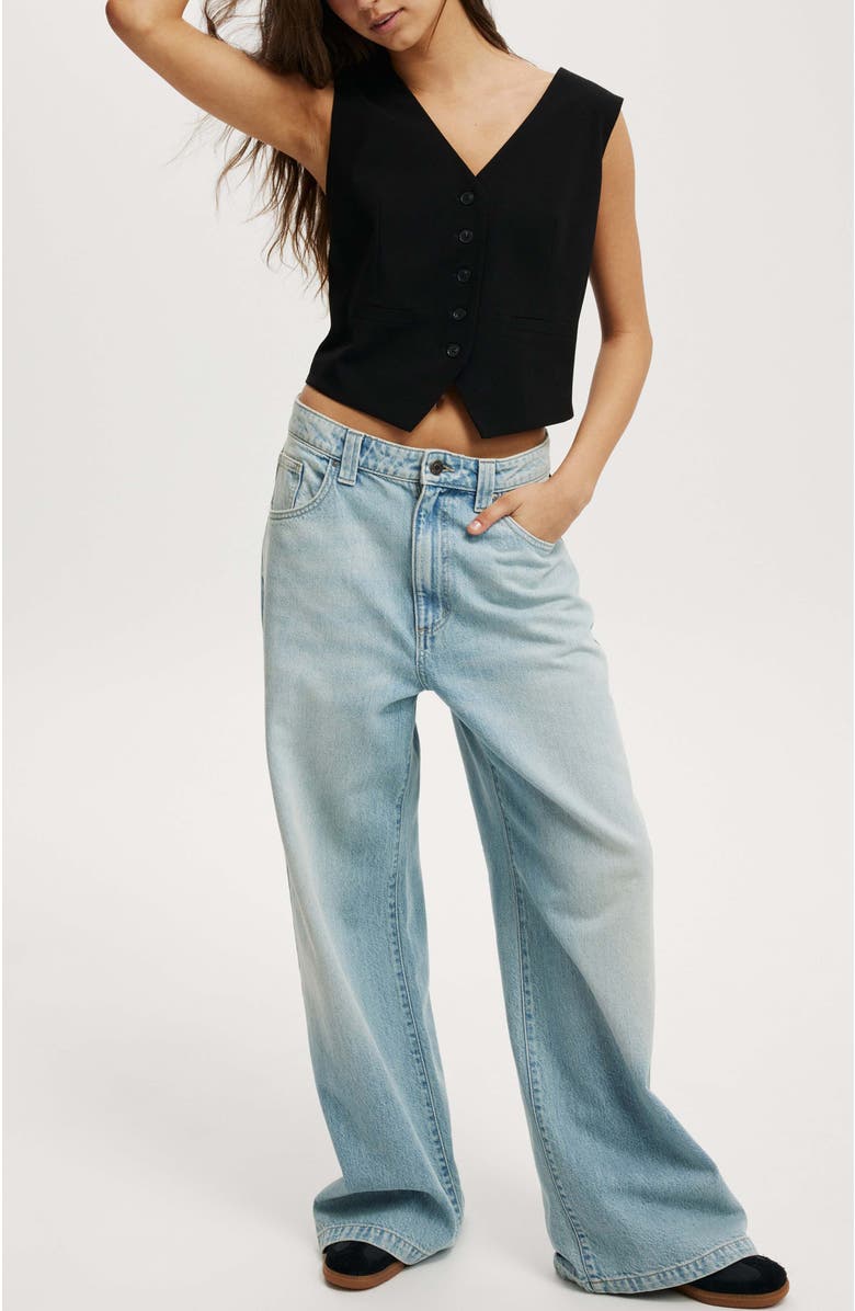 Cotton On Women's Luis Suiting Vest, Alternate, color, Black