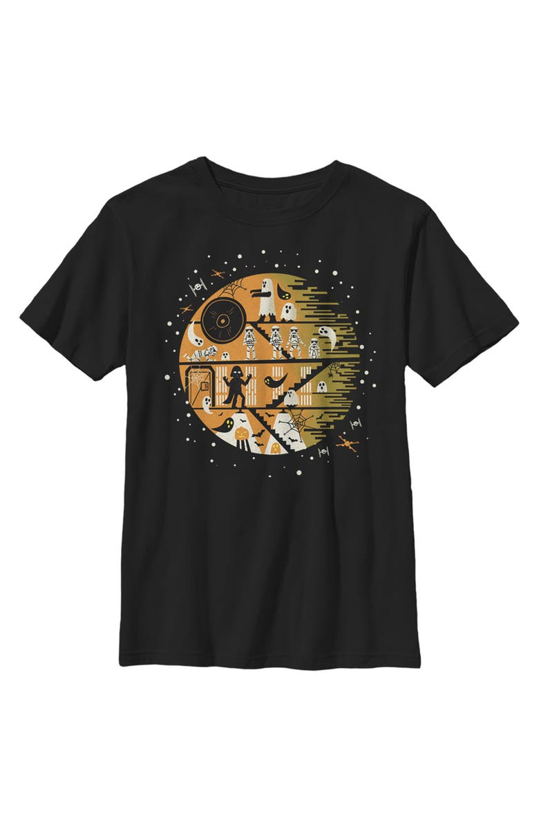 Star Wars Boy's Star Wars Halloween Death Star Graphic T-Shirt, Main, color, Black