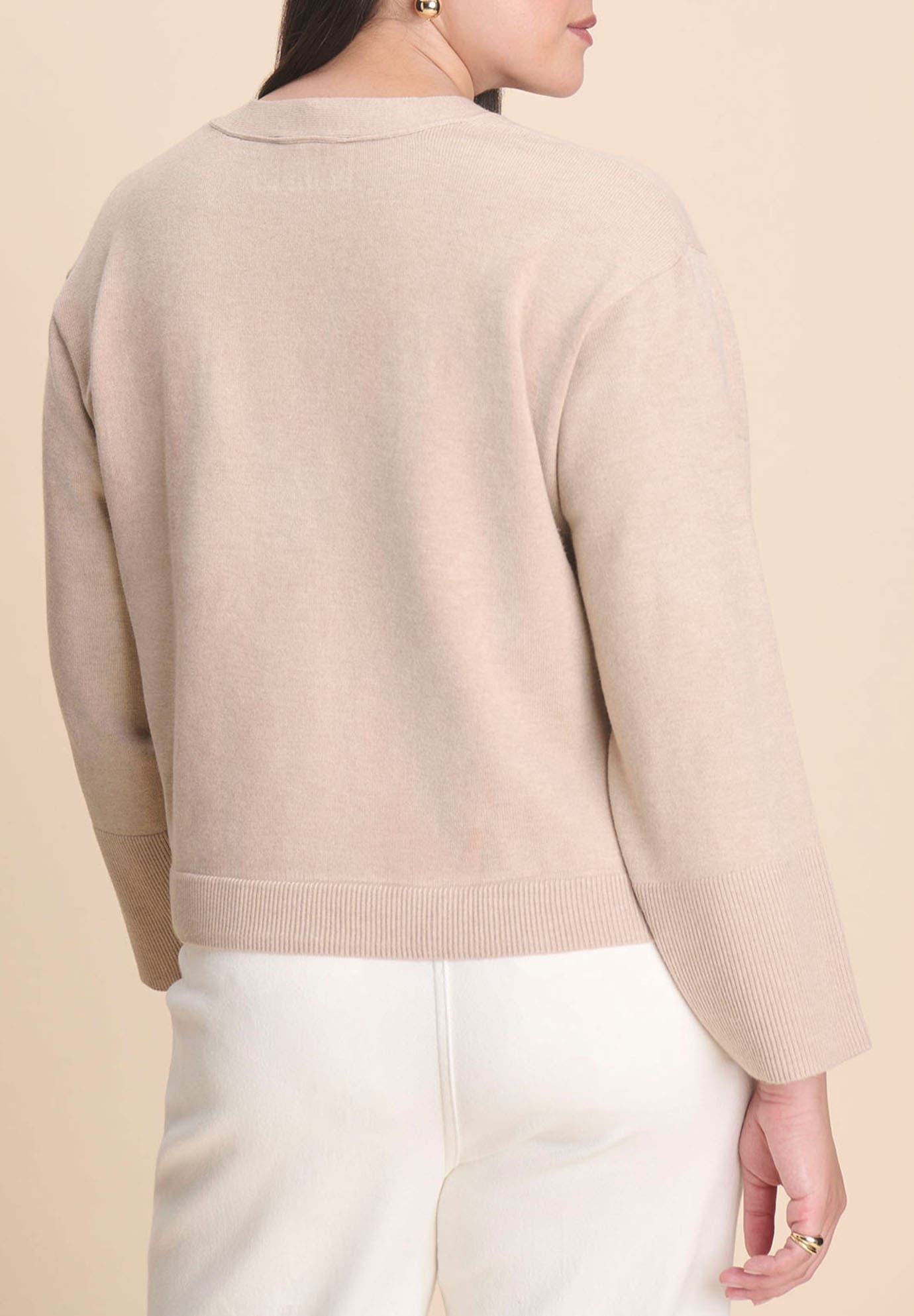 Wide Sleeve Cardigan With Pockets - image 2
