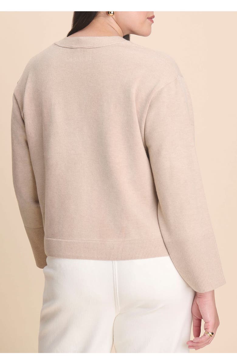 ELOQUII Wide Sleeve Cardigan With Pockets, Alternate, color, Light Tan