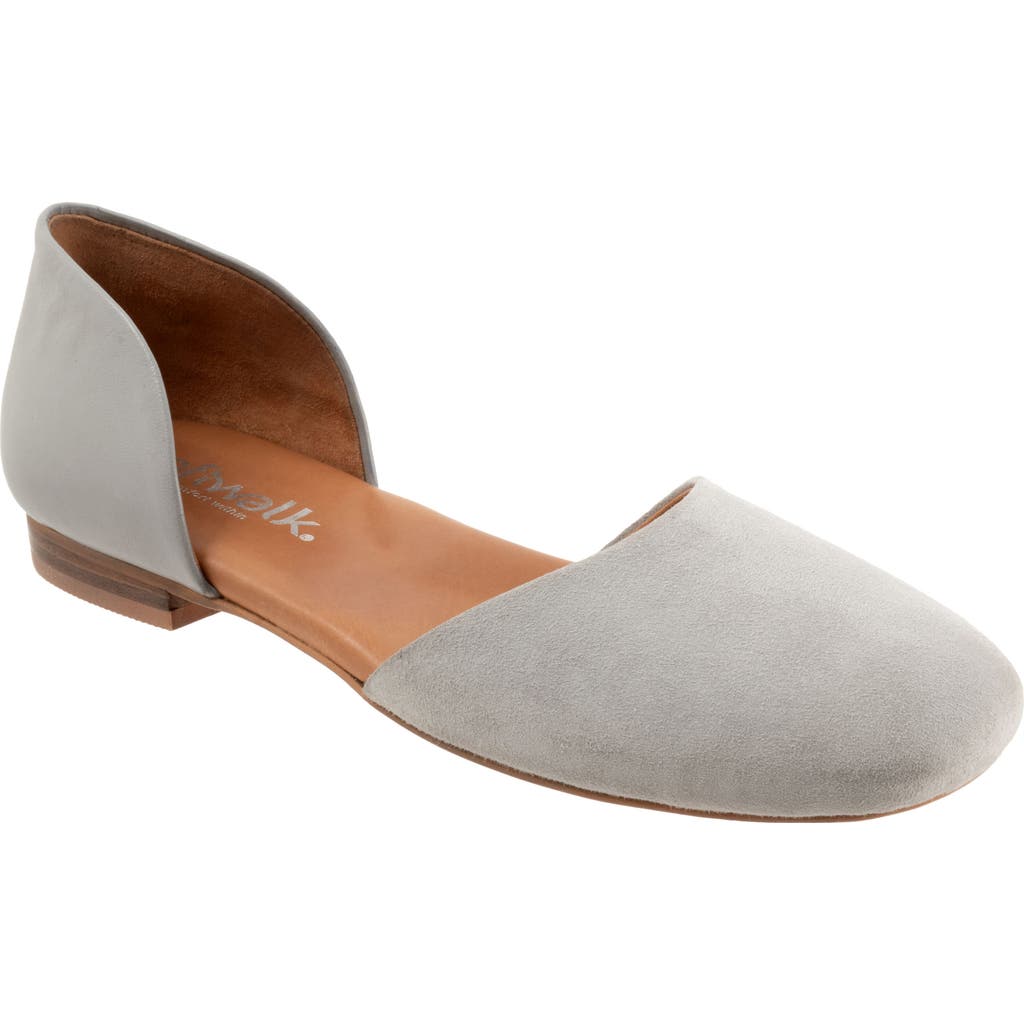 Softwalk ® Kamari D'orsay Flat In Grey Suede