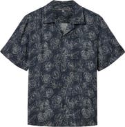 John Varvatos Dan Print Modal Camp Shirt