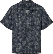 John Varvatos Dan Print Modal Camp Shirt
