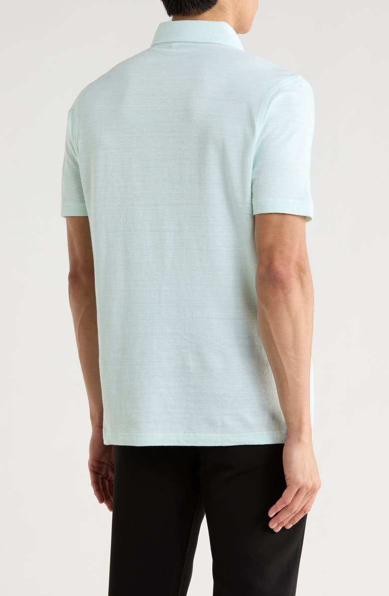 Brooks Brothers Cotton & Linen Blend Oxford Piqué Knit Polo, Alternate, color, Green