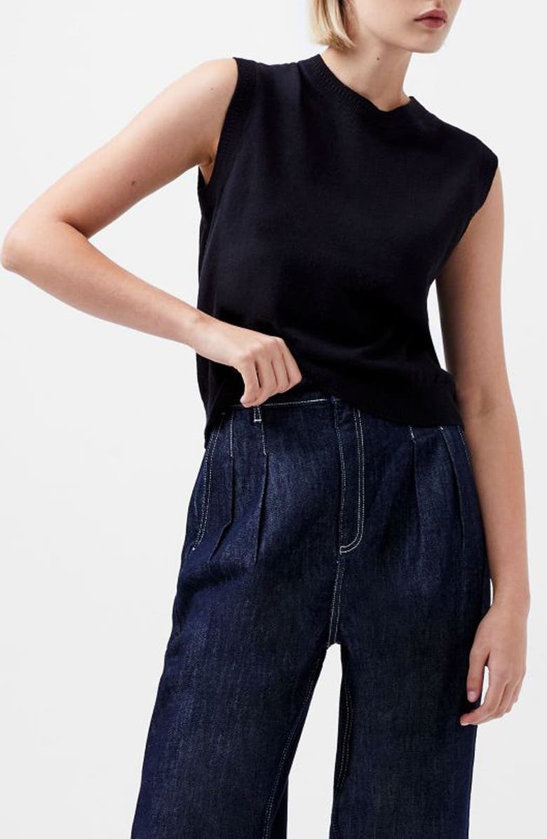 French Connection Cosysoft Sleeveless Sweater, Main, color, Blackout