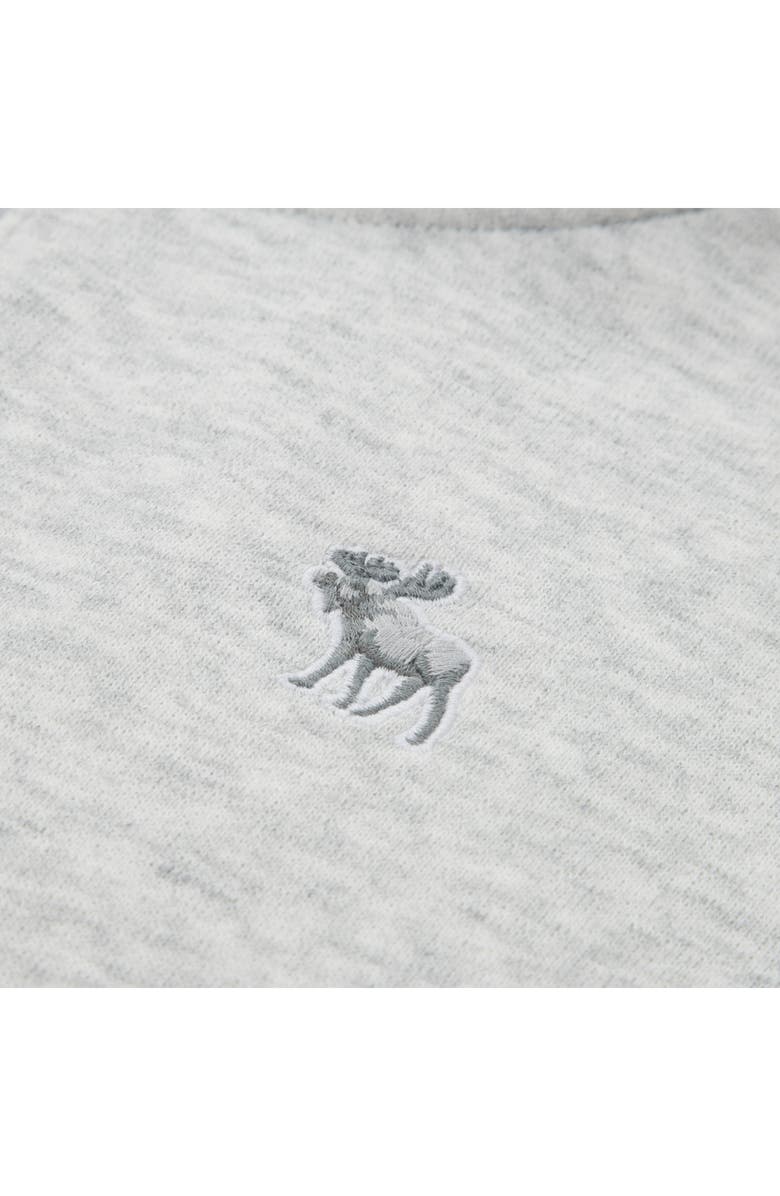 abercrombie kids Kids' Essential Quarter Zip Cotton Blend Sweatshirt, Alternate, color, Light Grey Heather