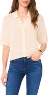 Halogen® Cotton Short Sleeve Cardigan