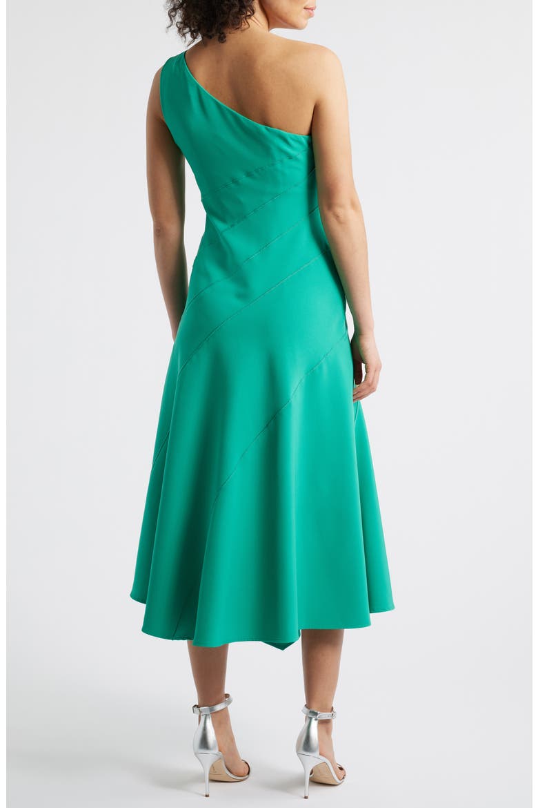 Laguna One-Shoulder Dress, Alternate, color, EMERALD