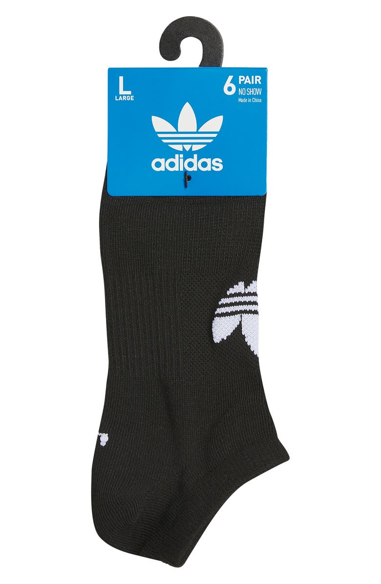 adidas Assorted 6-Pack Superlite No-Show Socks, Alternate, color, Black/ White/ Grey