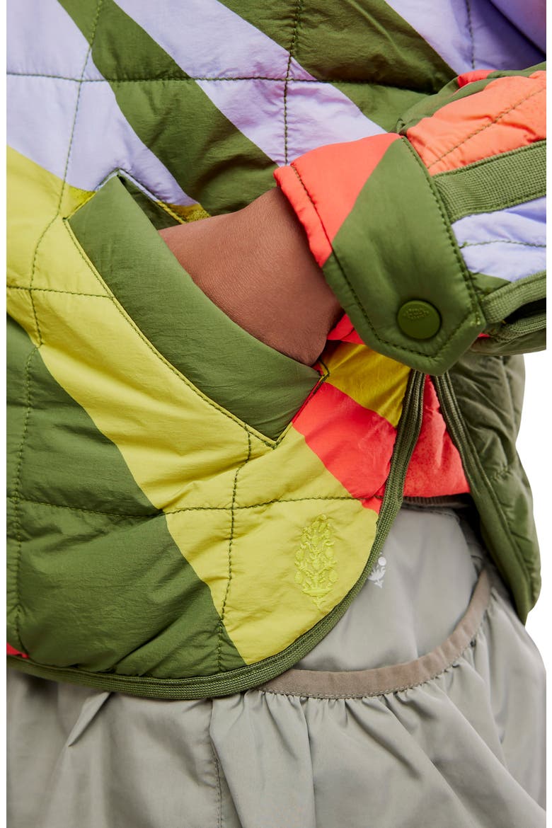 Pippa Placement Print Quilted Jacket, Alternate, color, RETRO SUN MARTINI