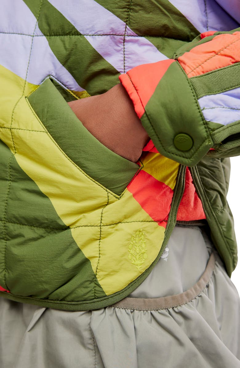 Free People Pippa Placement Print Quilted Jacket, Alternate, color, Retro Sun Martini