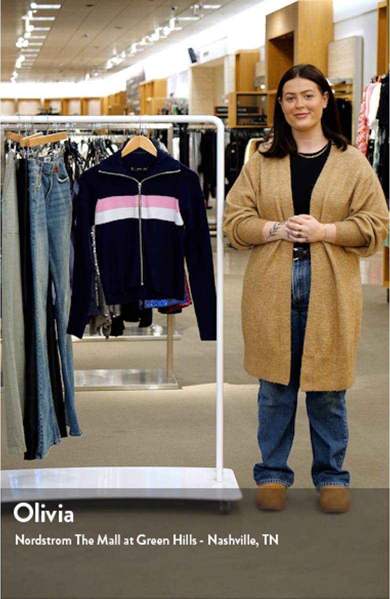 Stripe Front Zip Sweater, sales video thumbnail