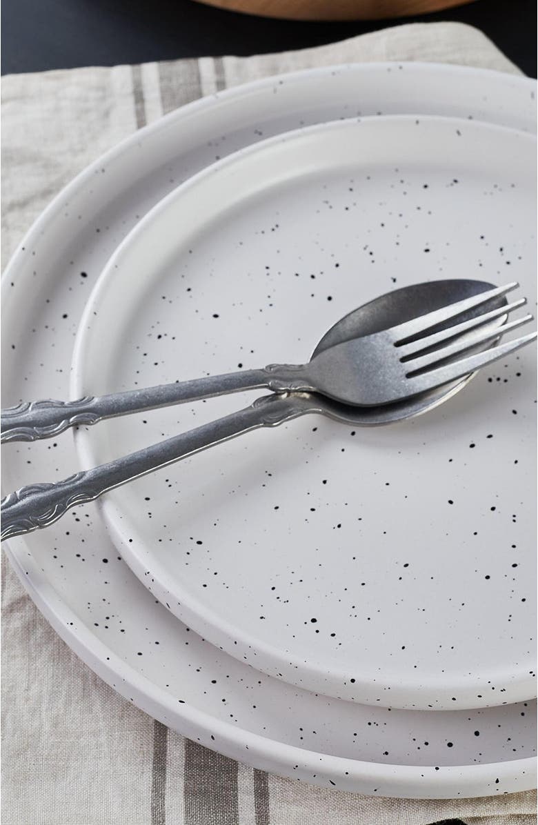 Stone Lain Jade Stoneware 16-Piece Dinnerware Set, Alternate, color, White