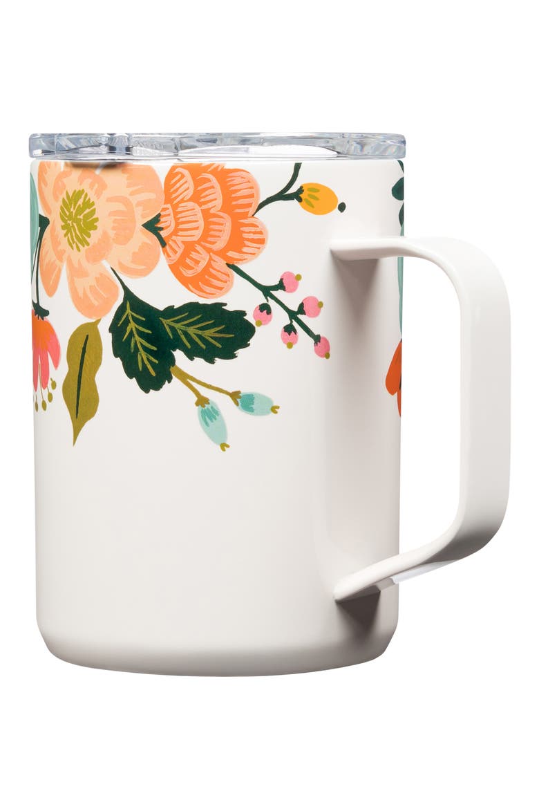 16-Ounce Insulated Mug, Alternate, color, GLOSS CREAM LIVELY FLORAL