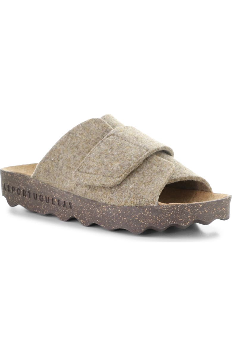 Asportuguesas by Fly London Clavi Wool Felt Slide Sandal, Main, color, 002 Taupe Rewooly