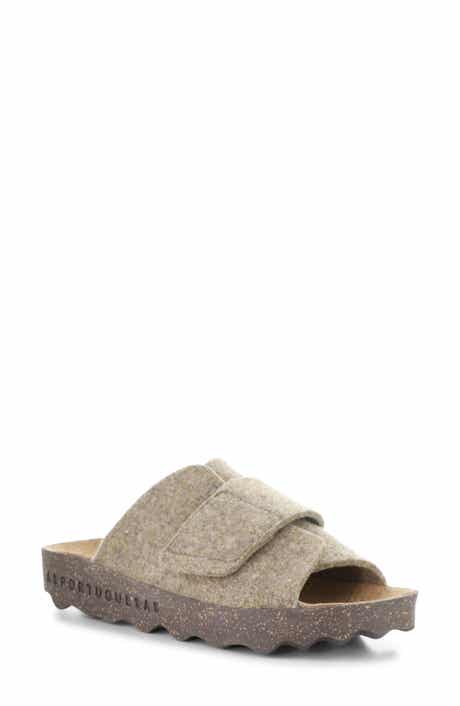 Asportuguesas by Fly London Clavi Wool Felt Slide Sandal