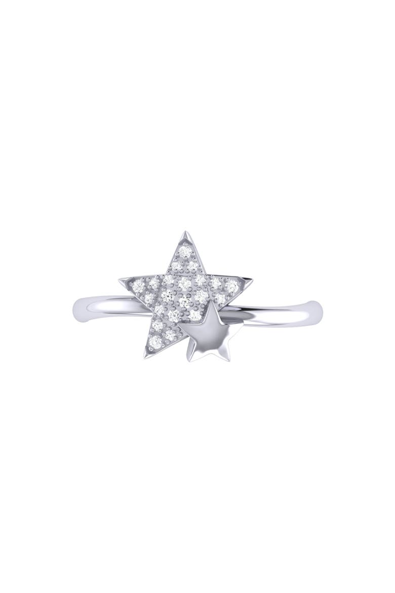 Dazzling Starkissed Duo Sterling Silver Diamond Ring, Alternate, color, Silver