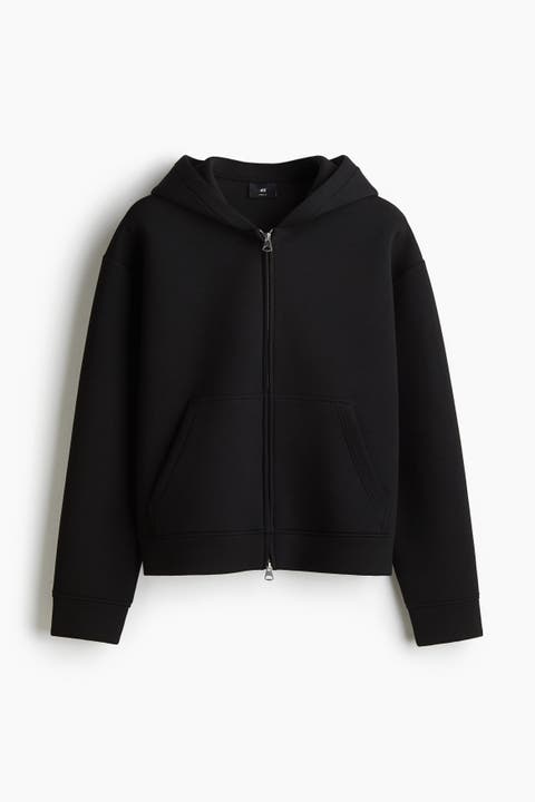 Loose Fit Scuba Knit Zip-through Hoodie