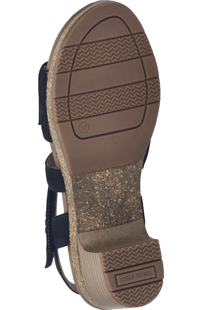 Josef Seibel Grace Ankle Strap Block Heel Sandal, Alternate, color, Black